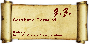 Gotthard Zotmund névjegykártya